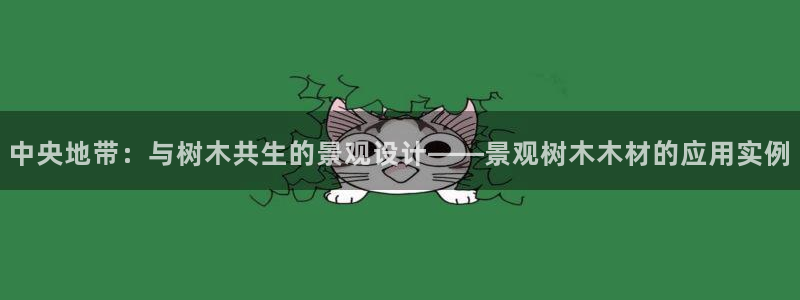 新宝gg佣金：中央地带：与树木共生的景观设计——景观树木木材的应用实例